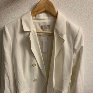 LOFT white blazer M NWT